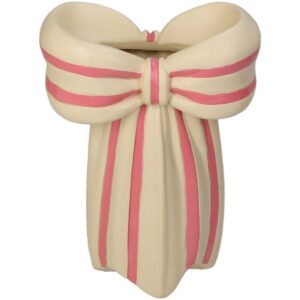 Kersten Vase Schleife Polyresin Rosa