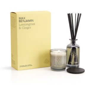 Max Benjamin Geschenkset Duftkerze & Duftstäbchen Zitronengras & Ingwer