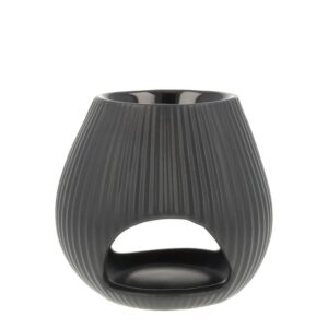 Scentchips Wachs Brenner Oval Niedrig Schwarz