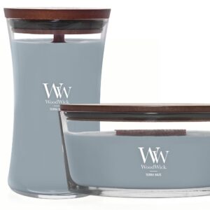 WoodWick Duo Ellipse und große Kerze Terra Haze
