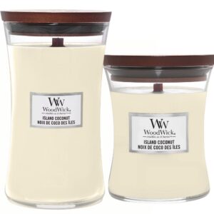 WoodWick Duo Large & Medium Kerze Insel Kokosnuss