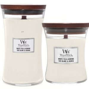 WoodWick Duo Large & Medium Kerze Weißer Tee & Jasmin