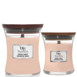 WoodWick Duo Medium und schmale Kerze Coastal Sunset