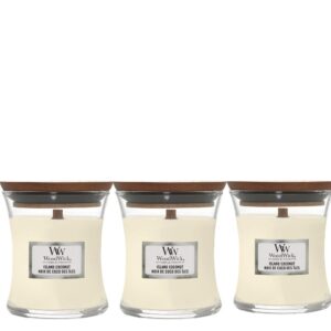 WoodWick Mini Kerze Insel Kokosnuss 3 Stück