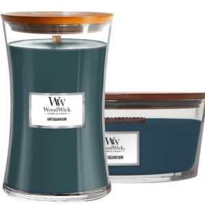 WoodWick Duo Ellipse und große Kerze Antiquarium