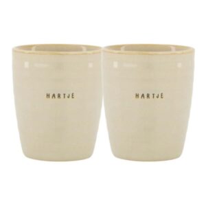 Zusss Kaffeebecher Heart Sand 2 Stk