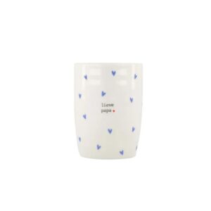 Zusss Kaffeebecher Hearts Dear Daddy blau / weiß