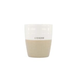 Zusss Kaffeebecher Lieverd weiß/sand