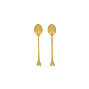 Zusss 2er Set Löffel Herz Gold