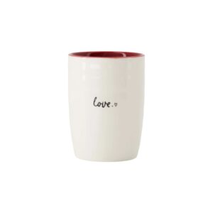 Zusss Kaffeebecher Liebe weiß/rot