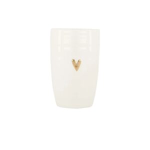 Zusss Becher L Herz weiß/gold