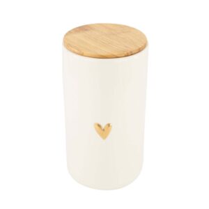 Zusss Vorratsglas mit Deckel Keramik L Gold Heart