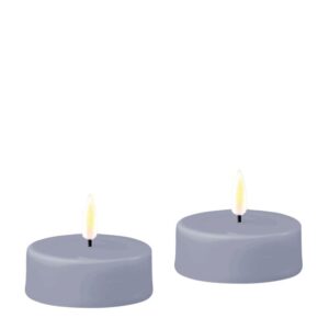 Deluxe Homeart Led Jumbo Teelicht 2 Stück Staub Blau