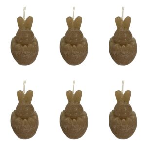 Home Society Osterhase Ei Kerze Box 6 Stück Sand