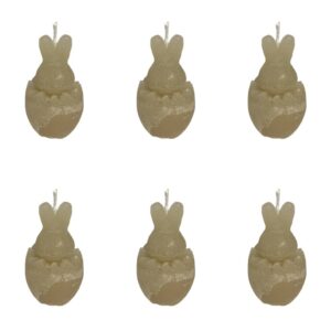 Home Society Osterhase Ei Kerze Box 6 Stück Greige