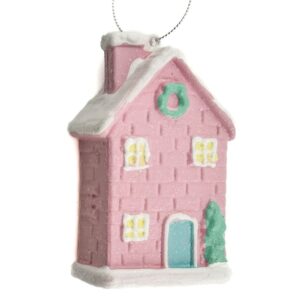 Homebound by KY Weihnachtskugel-Anhänger Haus - Pastell