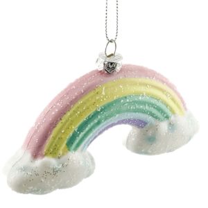 Homebound by KY Weihnachtskugel-Anhänger Regenbogen pastellfarben