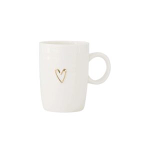 Zusss Teebecher Linie Herz weiß/gold