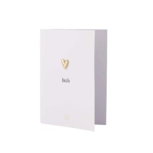 Zusss Grußkarte Herzchenbrosche