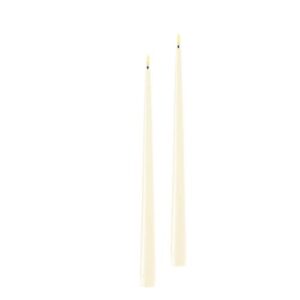 Deluxe Homeart Led Shiny Dinnercandle 2 Stück 38 cm Creme