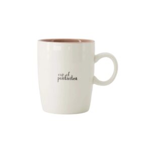 Zusss Teebecher Tasse positivitea weiß/lila/schwarz