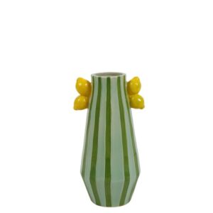 Countryfield Vase mit Zitronenstreifen