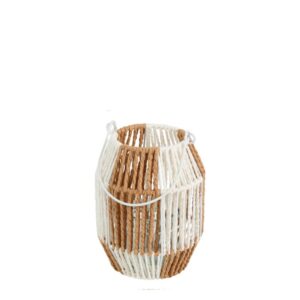 Countryfield Windlicht Onora Weiß Braun M