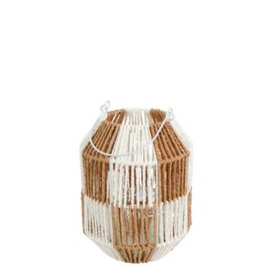 Countryfield Windlicht Onora Weiß Braun L
