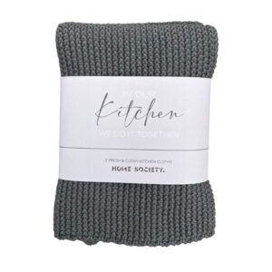 Home Society Geschirrtuch, 2er-Pack, Grau