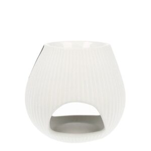 Duftchips Wachs Brenner Oval Niedrig White