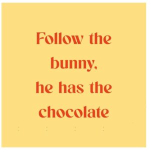 Fliese Folge dem Hasen