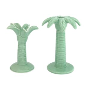 Home Society Kerzenleuchter Palmtree 2er Set Hellgrün