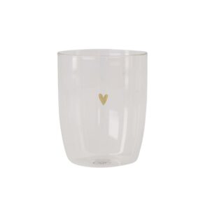 Zusss Trinkglas mit Herz Transparent