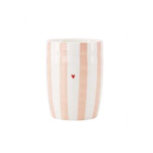 Zusss Kaffeebecher Stripe Heart Pink