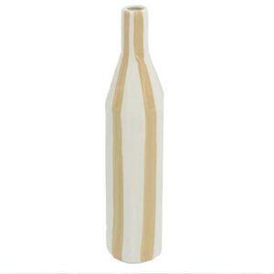 Homebound by KY Pottery Vase Stripe Drab Taupe