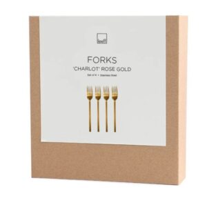 Leeff Gebäckgabeln Charlot Roségold, 4er-Set