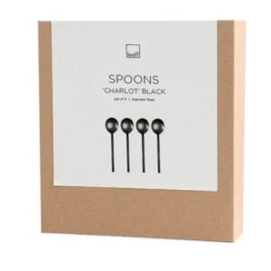 Leeff Löffel Charlot Black, 4er-Set