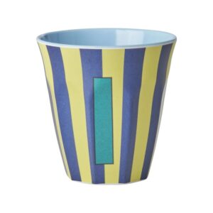 Rice Alphabet-Becher Stripes Blue I
