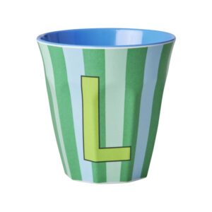 Rice Alphabet-Becher Stripes Blue L