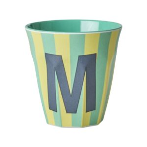Rice Alphabet-Becher Stripes Blue M