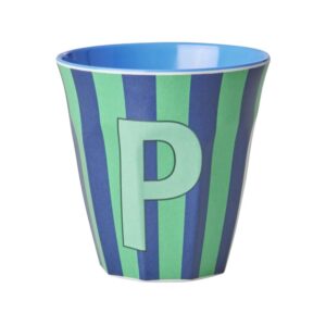Rice Alphabet-Becher Stripes Blue P