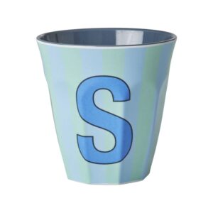 Rice Alphabet-Becher Stripes Blue S
