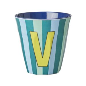 Rice Alphabet-Becher Stripes Blue V