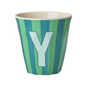 Rice Alphabet-Becher Stripes Blue Y