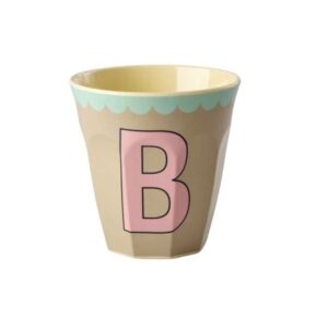 Rice Alphabet-Becher Vintage Pink B