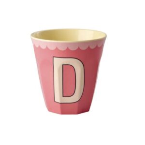 Rice Alphabet-Becher Vintage Pink D