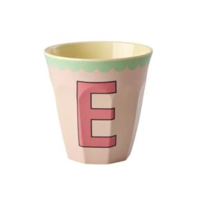 Rice Alphabet-Becher Vintage Pink E