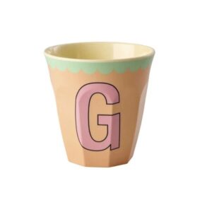 Rice Alphabet-Becher Vintage Pink G