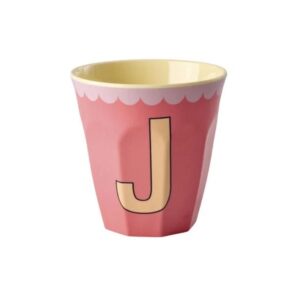 Rice Alphabet-Becher Vintage Pink J