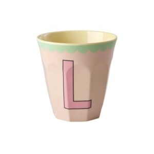 Rice Alphabet-Becher Vintage Pink L